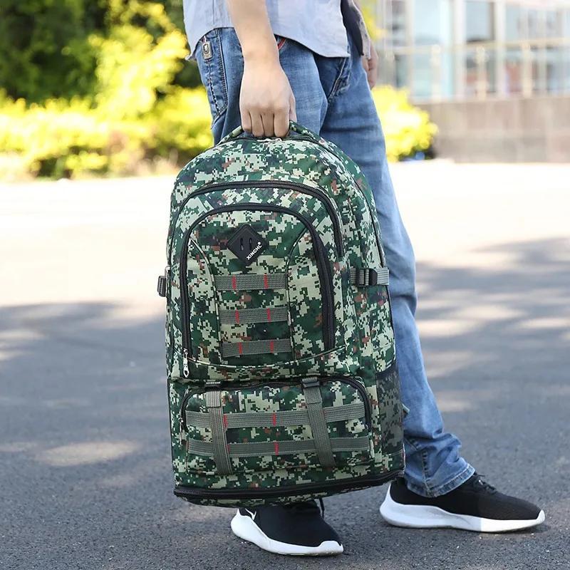 Outdoor Backpack Large-capacity Mountaineering Bag Camouflage Camping Hiking Bag Tide Multi-functional Luggage Backpack