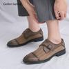 Fashion Golden Sapling Men's Formal Shoes Casual Business Loafers Fashion Dress Flats Elegant Men Office Shoe Leisure Party Loafers