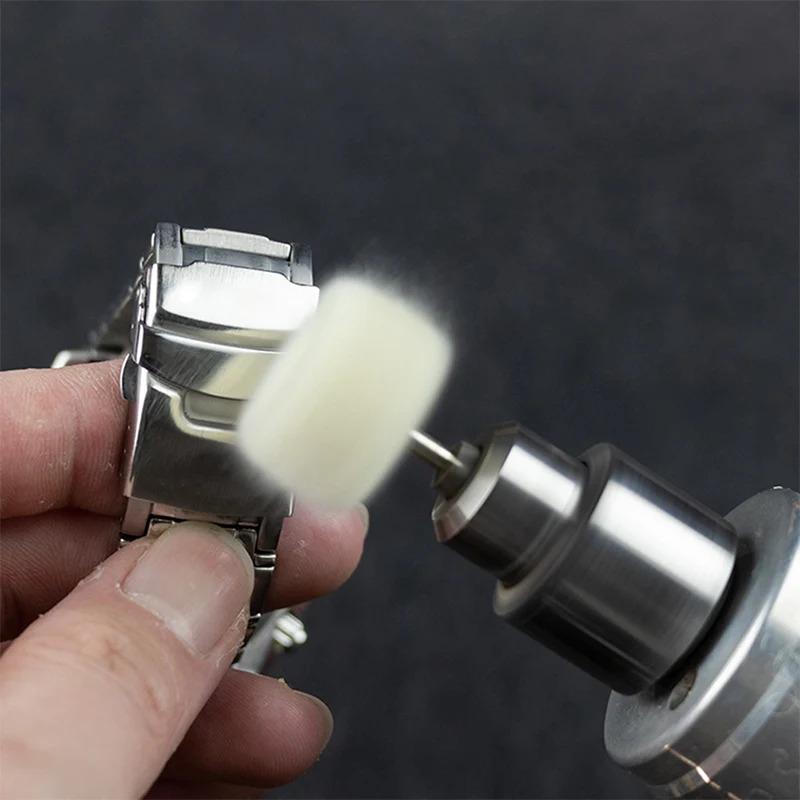120 Stück Wollfilz Polier-Schleifscheibe Rundes Rad Schleifpad 3mm Schaft Für Dremel Rotationswerkzeug Zubehör Reinigungszubehör