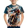 Kids Boys Clothes Cool 3D Racing Print Fashion Comfortable Short Sleeve Top Summer Casual Streets Children's T-Shirt Boy