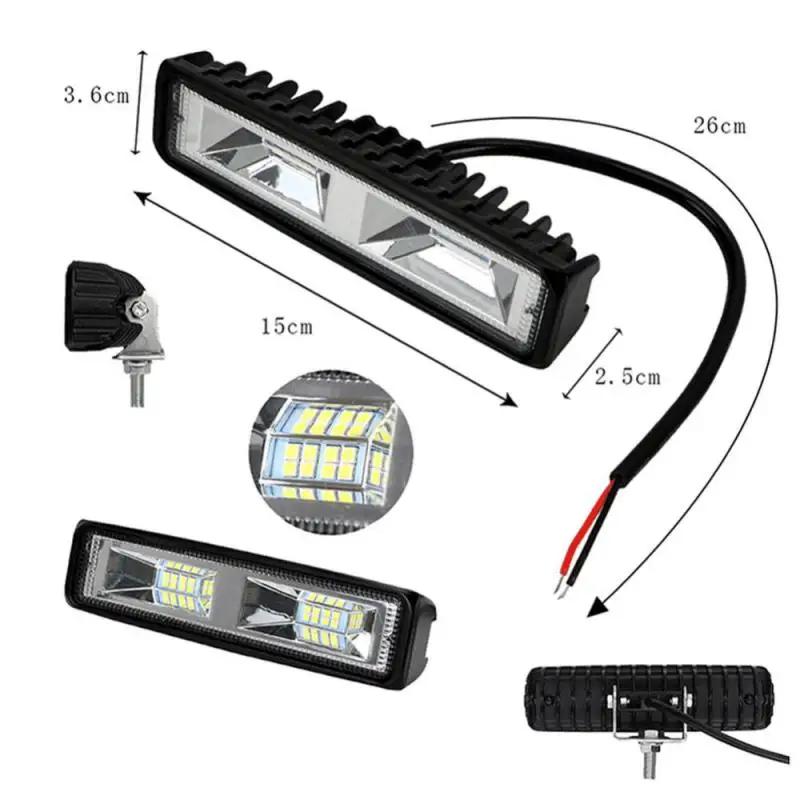 Light 12V / 24V Automobile And Motorcycle Work Light I-shaped 16led48w Off-road Vehicle Spotlight Engineering Light Maintenance