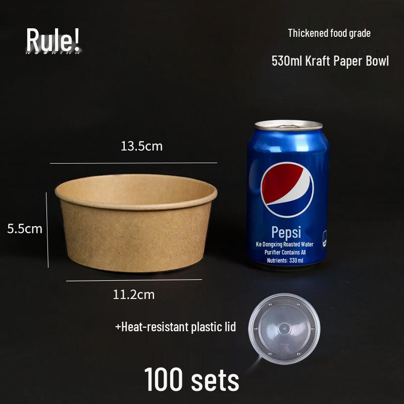 Nuoxian Disposable Round Kraft Paper Bowls with Lids