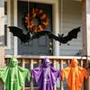 PVC Halloween Bat Hanging Ornament 3D Black Bat Handmade Bat Decorative Hanging Pendant DIY Craft Gothic Style