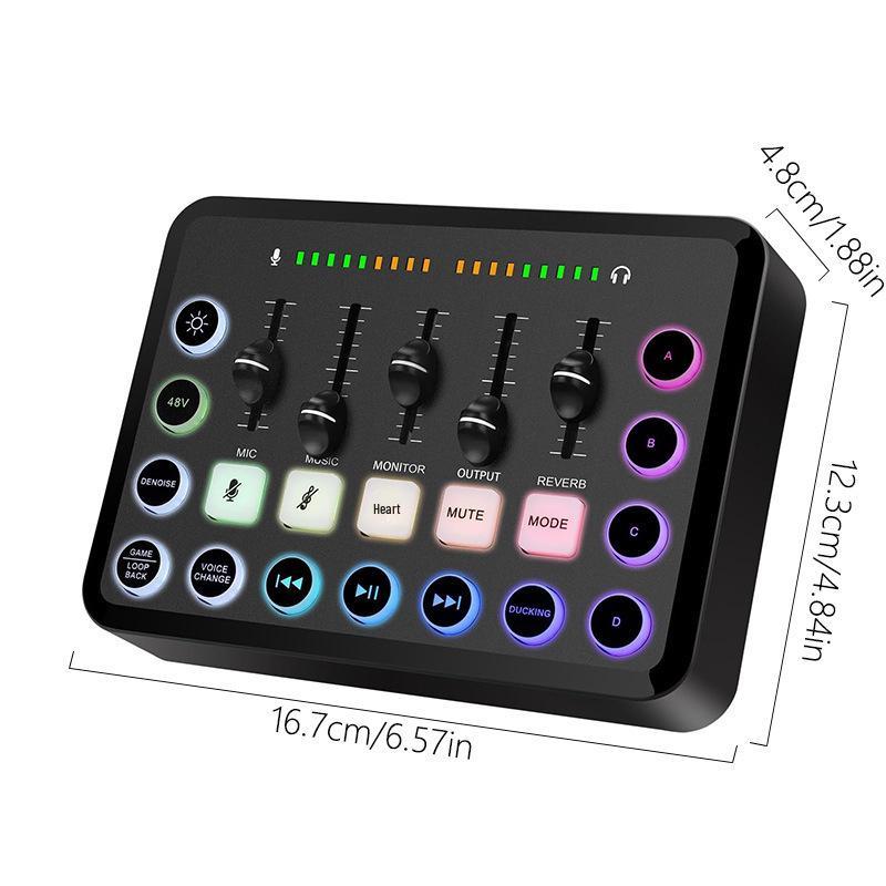 Mobile Phone Sound Card Type-C Converter & Microphone Set for English Podcasting & Live Broadcasts - F998