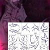 4Sheets Movie Anime Purple Temporary Tattoos For Halloween Cosplay Party