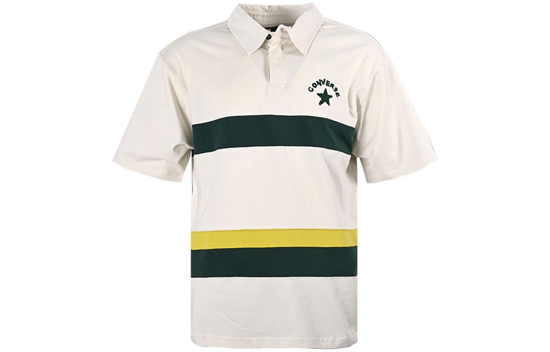 Converse Polo Shirts Men s Beige Polo Collar Moderate Straight Fit 10024880-A01 XS