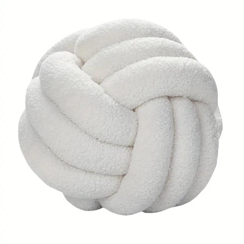 Home decoration Knotted Ball Pillow Indeformable Ecofriendly Knotted Ball Plush Pillow Hand-woven Knotted Ball Back Throw Pillow