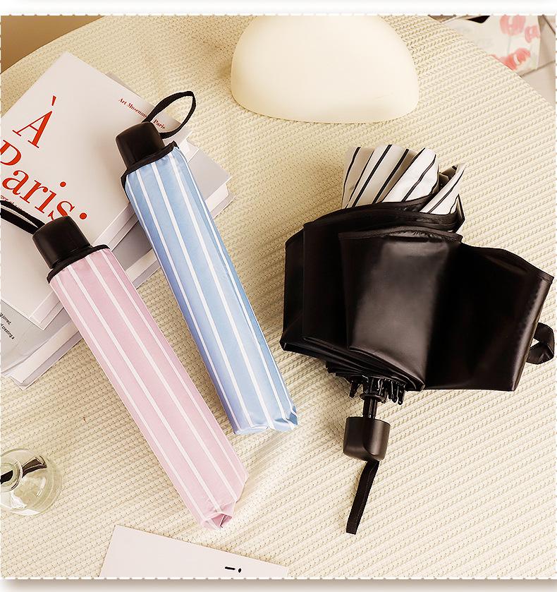 Compact Dual-Use Women's Parasol: Rain & Sun Protection, UV Shield, Korean Style, Fresh Folding Design, Elegant & Practical.