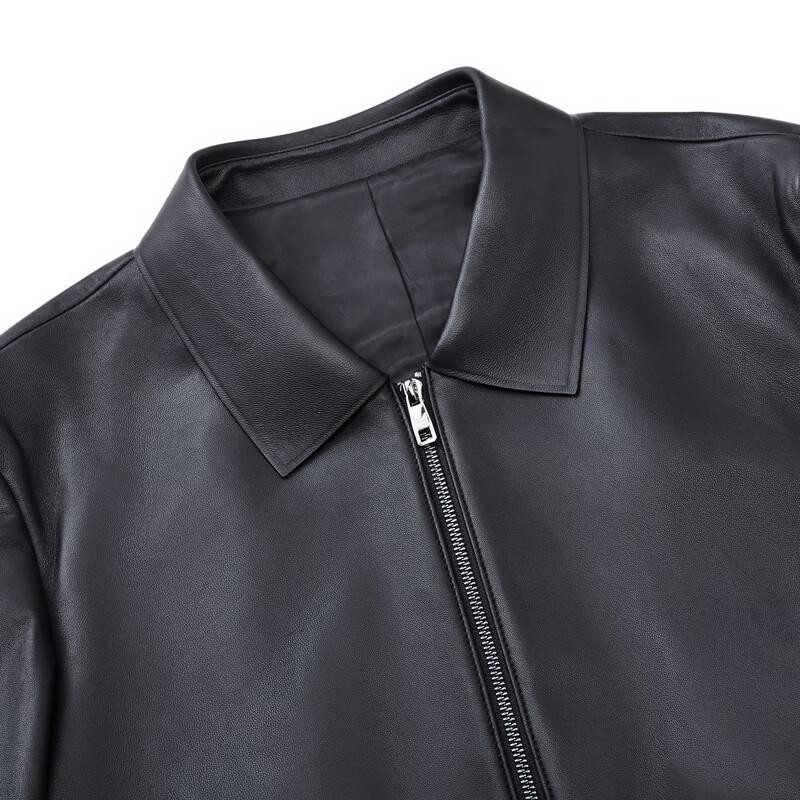 JOEONE Men's Slim Fit Sheep Leather Jacket