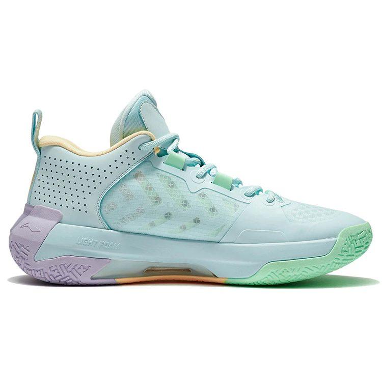 Li Ning Liren 2 Low Green Purple Cushioning Slip Resistant Abrasion Resistant Low top Basketball Shoes Men's ABAS039-4