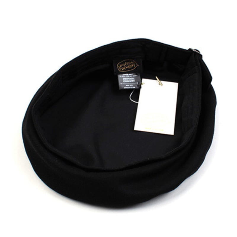 Universal chemistry Belted Black Wool Beret woolBeret