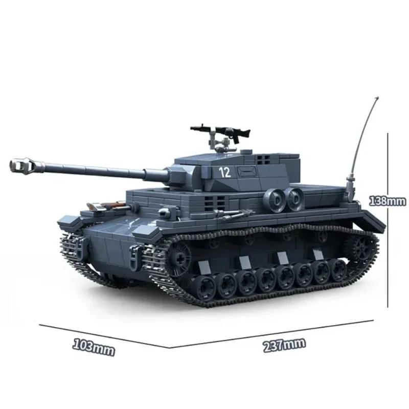 

Military World War II German No. 4 Type G Tank Building Block Toy Collection Model Children For Christmas And Birthday Gifts no original box