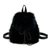 Autumn and winter plush bag women go out to travel fashion high sense foreign style backpack