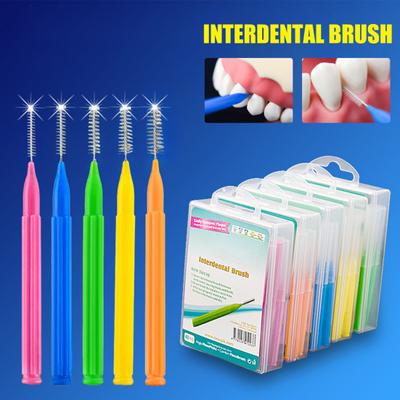 40 Teile/schachtel Interdentalbürste Sichere Ergonomische Edelstahl Draht Gesundheits Interdentalbürste für Zuhause