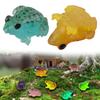 Leksakshus Akvarier Grön Harts Groda Figur Mini Groda Staty Leksak Mini Trädgårdslandskap DIY Tre-dimensionella Djur