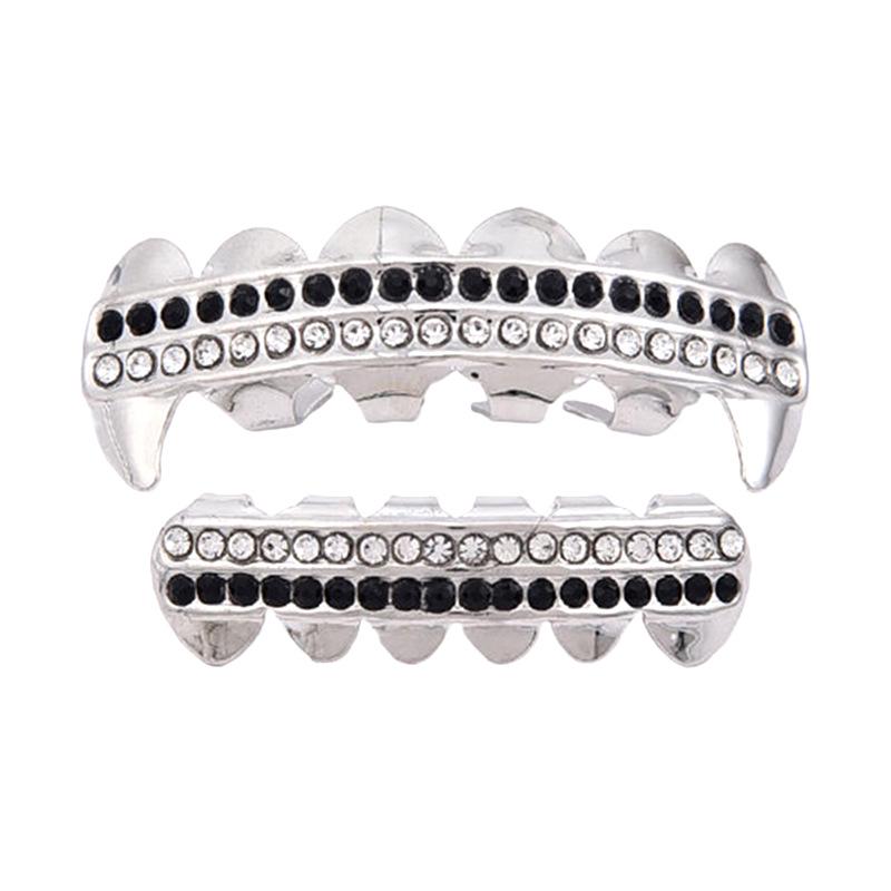 Farbige Diamant Hasenzähne Hip Hop Halloween Zahnspangen - Trendige Europäische & Amerikanische Mode Falsche Zähne Requisiten