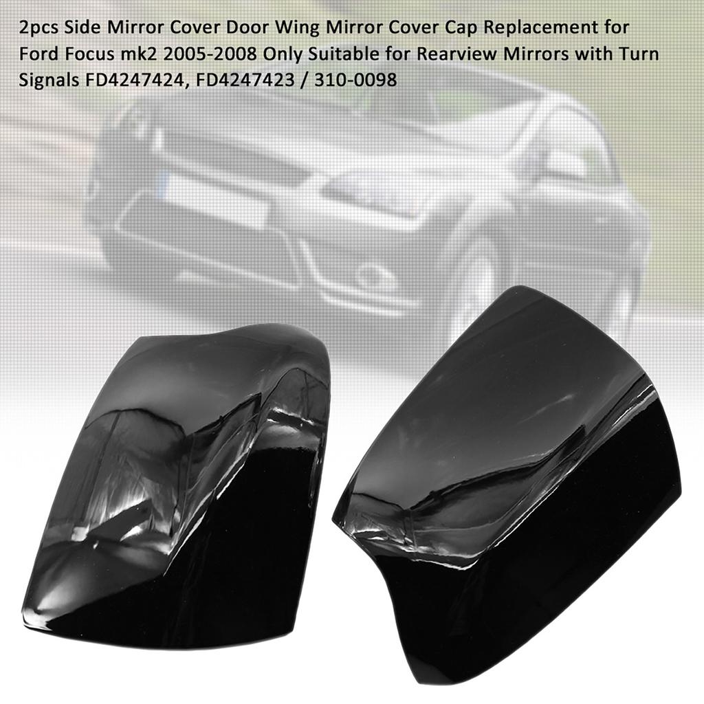 1 Pair of Rearview Mirror Cover Door Wing Mirror Cover Cap Replacement for  Focus MK2 2005-2008 FD42