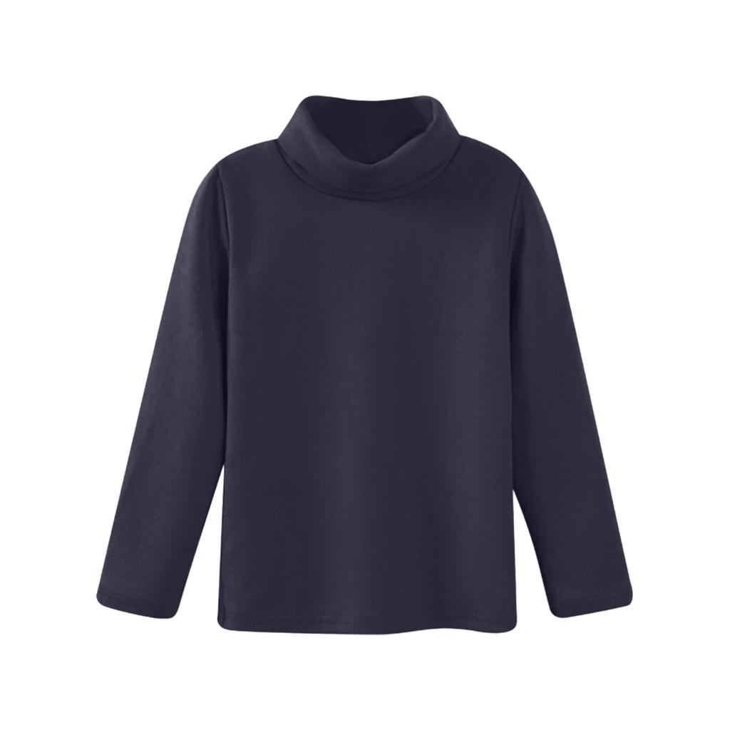Kids Turtleneck Long Sleeve Base Layer T-Shirt Color Winter for Boys and Girls