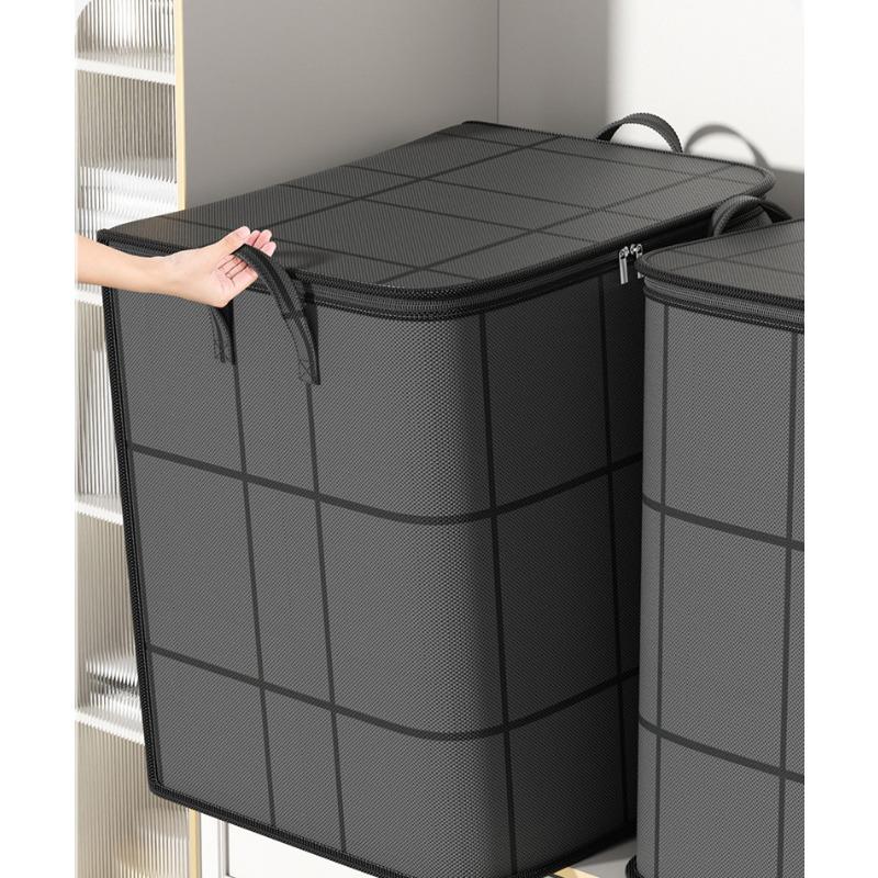 Thickened Large Capacity Storage Bag, Portable Wearable Organizer for Clothes Quilt Blanket, Foldable Closet Storage Box
