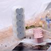 3D Five-link Love Column Candle Silicone Mold Creative Baking Chocolate Korean Aromatherapy Mold