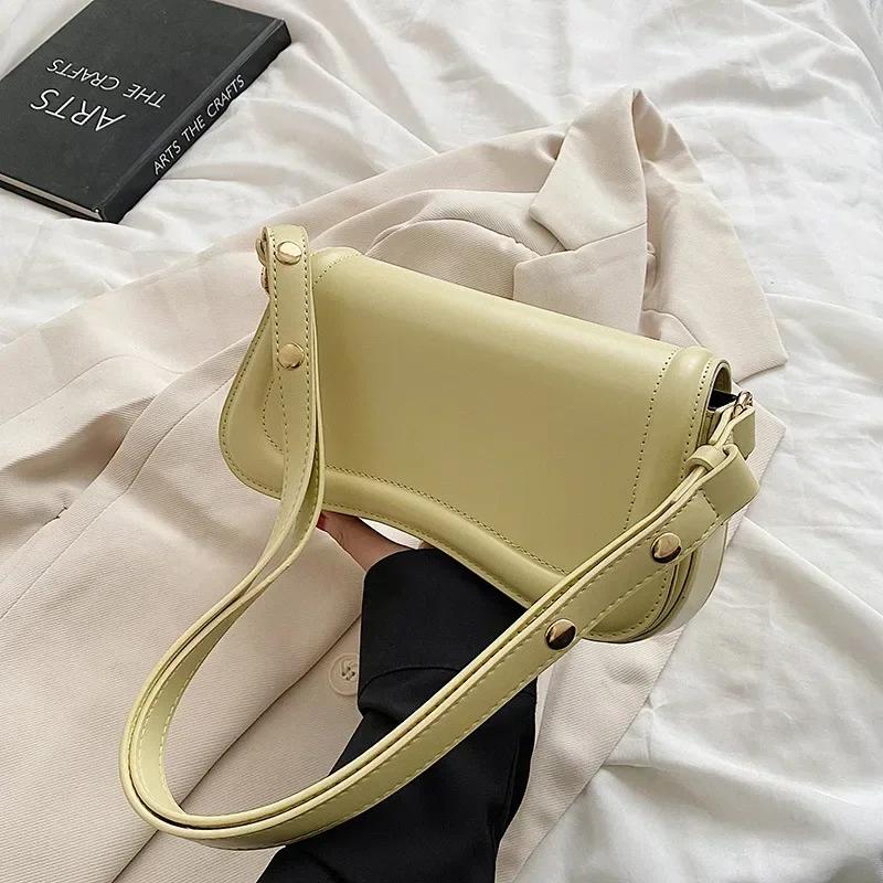 New Luxury Designer Shoulder Crossbody Bags for Women  Pu Leather Trend Female Underarm Bag Fashion Purse Flap Handbags