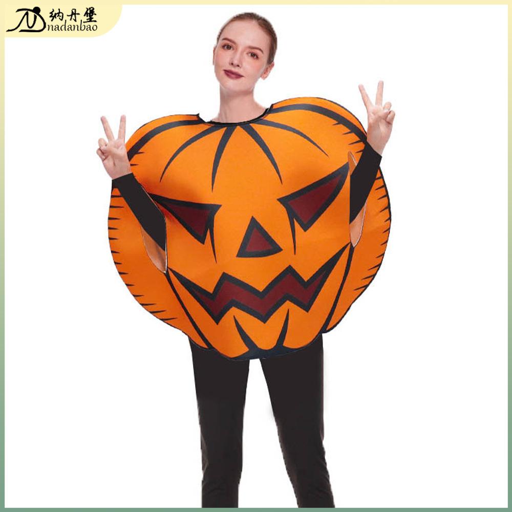 Halloween Pumpkin Costume Cosplay Party Stage Performance Outfit Funny Prop Suit for Adults