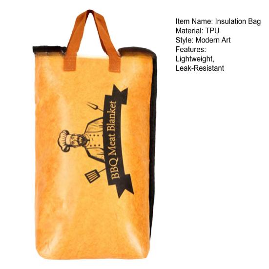 BBQ Meat Resting Blanket 5-Layer Insulated Leak-Proof Bag for Brisket Turkey Foldable Thermal Wrap for Grilling