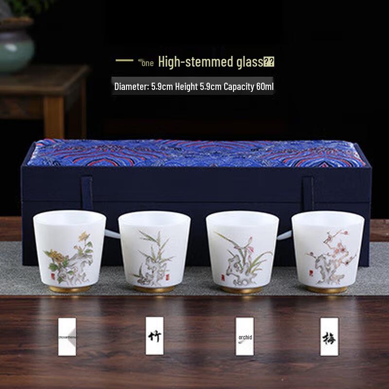 

Elegant Mutton-Fat Jade White Porcelain Master Tea Cup