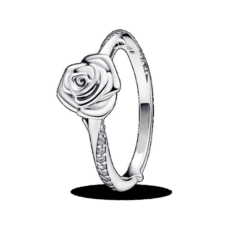 Breloques Anneaux en Argent Sterling 925 Bricolage Cœur Cœur Doré Rose Blanche Bagues de Doigt Pour Femmes Bijoux de Fête
