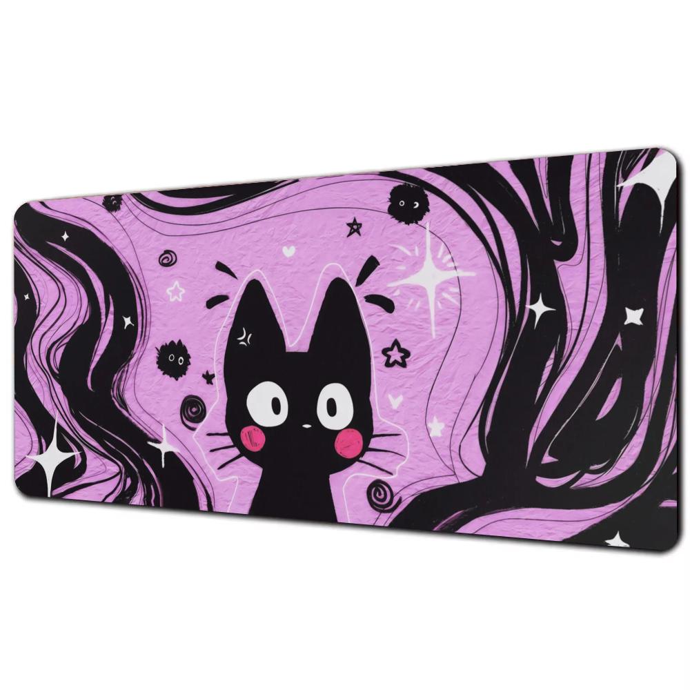 Line Cat Mouse Pad Office Mouse Pad with Wrist Support Games Desk MattNonSlip desk matGaming Mouse pads 800x300x2mm