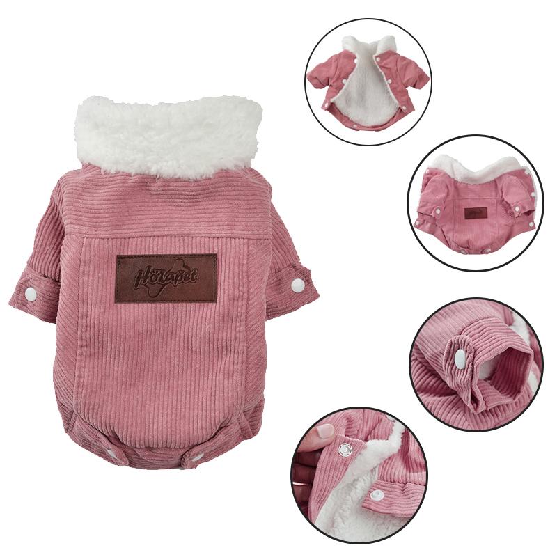 Cozy Fleece Winter Pet Clothes Warm Dog Coat Jacket for Small Dogs And Cats Chihuahua French Bulldog Puppy Apparel Costume
