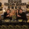 Black Gold New Year 2027 Party Decoration Set: Disposable Paper Plates, Napkins, and Cups.