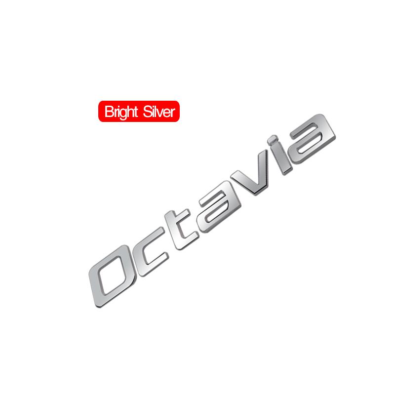 Ybszn4 Auto Emblem Metall Plakette Logo Karosserie Aufkleber für Skoda Octavia Glänzend Schwarz Matt Schwarz Auto Zubehör