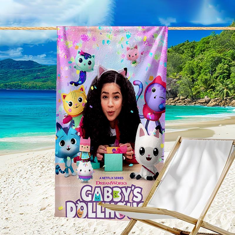 1pz Gaby's Bubble House4 Asciugamano da Spiaggia, Attrezzatura per Spiaggia e Piscina al Mare, Fantasia alla Moda, Rettangolare, Essenziali da Viaggio