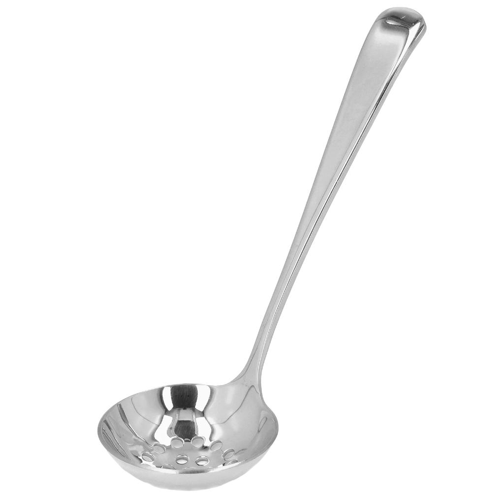 304 Stainless Steel Long Handle Ladle Spoon Thicken Hot Pot Soup Spoon Kitchen Cooking ToolSilver Colander