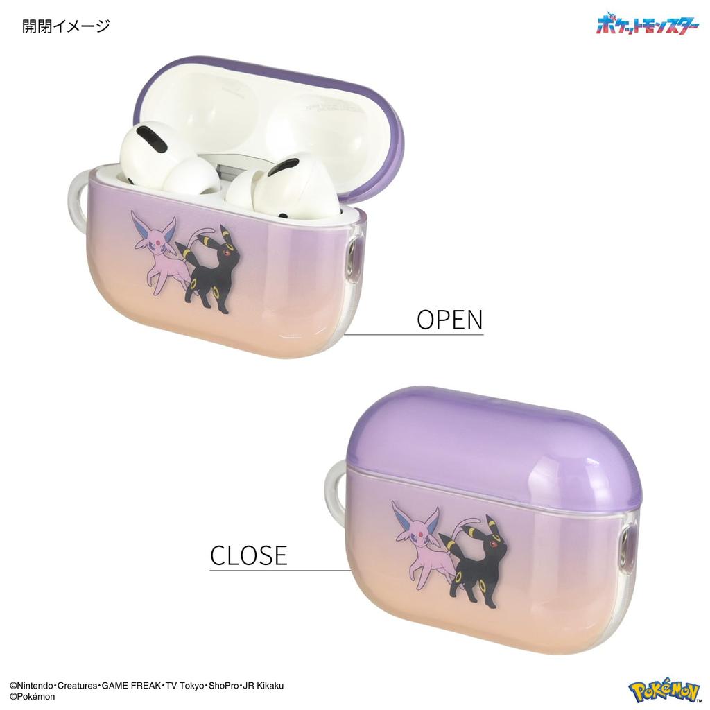 Gourmandies Pokemon AirPods Pro (2nd generation)/AirPods Pro Compatible Soft Case Efi & Blackie POKE-910A