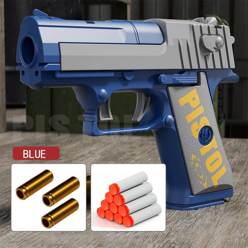 Outdoor Toy Pistol Gun Shell Throwing Soft Bullet for Kids Adults Sport Shooting Game Interactive Fun Toy Gun for Birthday Gift