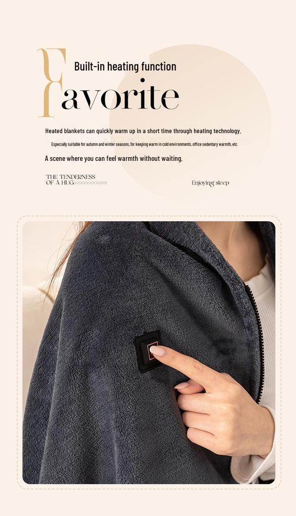 2026 USB Heated Multi-functional Shawl Blanket - Electric Winter Warmth Cloak