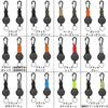 [SODOI] set of 2 reel keychain With carabiner multifunctional super lightweight Elastic reel type key reel Loss prevention hanging name tag camp