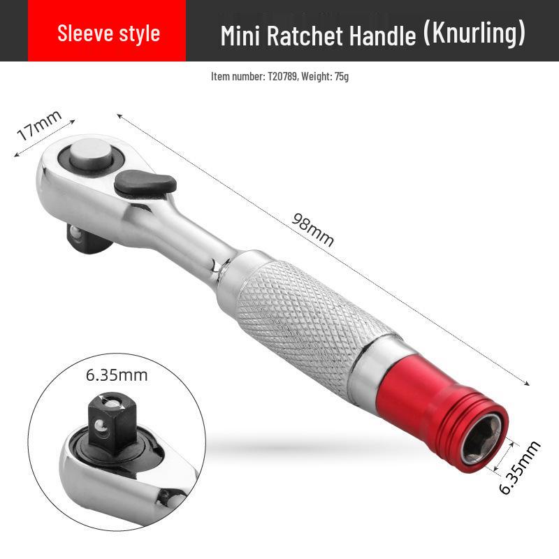 Compact Dual-Head Ratchet Wrench with Quick-Release Screwdriver Function