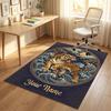 Tiger Forest Theme Soft Crystal Velvet Rug Custom Name & Text Print Non Slip Floor Rug for Bedroom Living Room