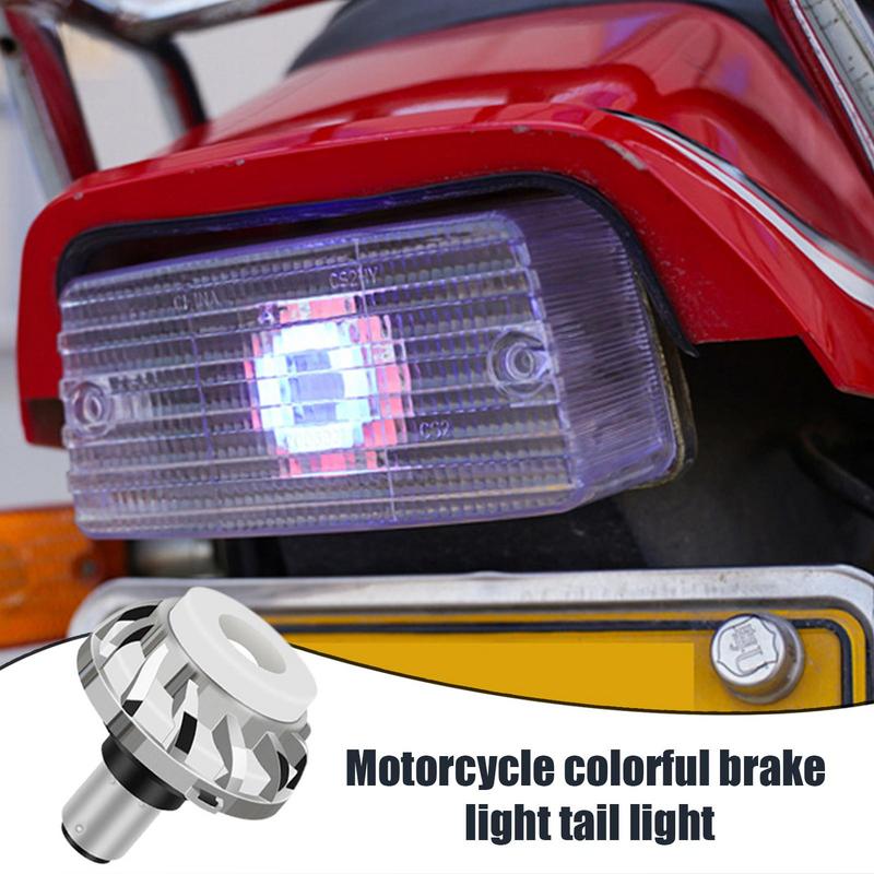 Motorcycle Tail Light Waterproof Dirt Bike Light Colorful Warning Flash Lamp For ATV Night Riding Scooter Outdoor Safety