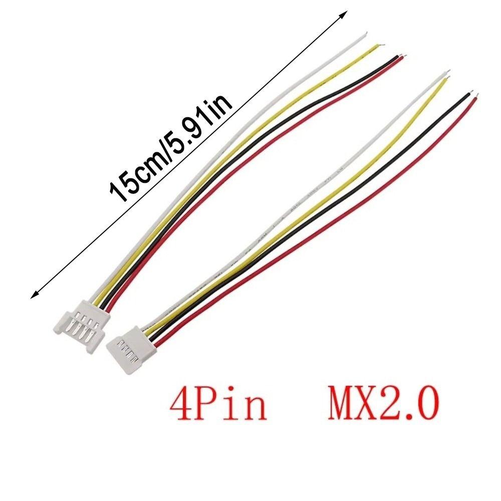 10PCS Male Female Micro Connector Cables Prewired MX 2.0 Male Female Connectors Stable Signal Transmission 2P/3P/4P