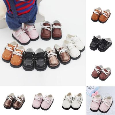 Leichte Miniaturschuhe PU Leder Anziehschuhe Puppe PU Lederschuhe Kinderspielzeug