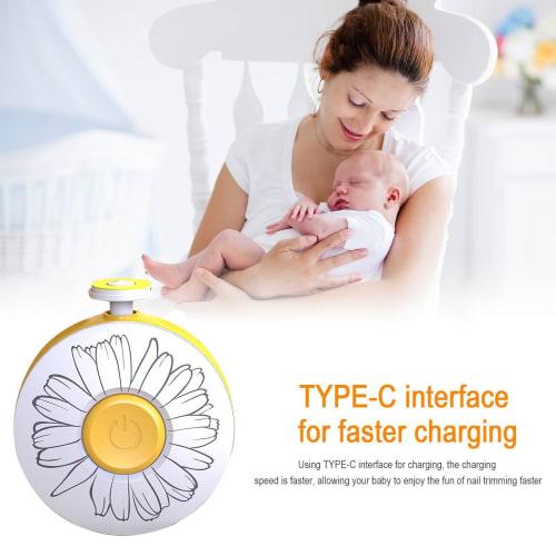Electric Baby Nail File - Baby Nail Clippers, Safe Baby Nail Clippers | Built-in 600mAh Battery, Electric Baby Nail File, Gentle Baby Nail Clippers, S