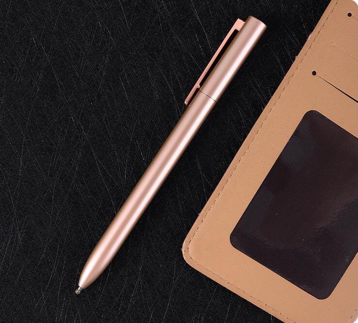 Penna a Gel Rotante in Metallo Penna Segnatrice con Ricariche per Penne Segnatrici Metalliche Xiaomi 0,5 MM Scrittura Fluida Sobria Elegante e Solida Ufficio Business