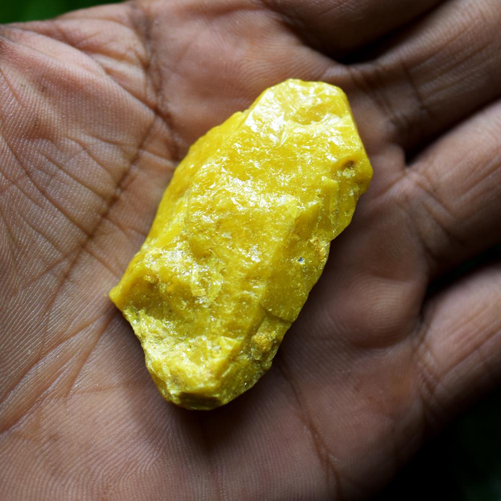 Erstaunlicher natürlicher gelber Saphir Rohware 159,23 Karat loser Edelstein ZERTIFIZIERT