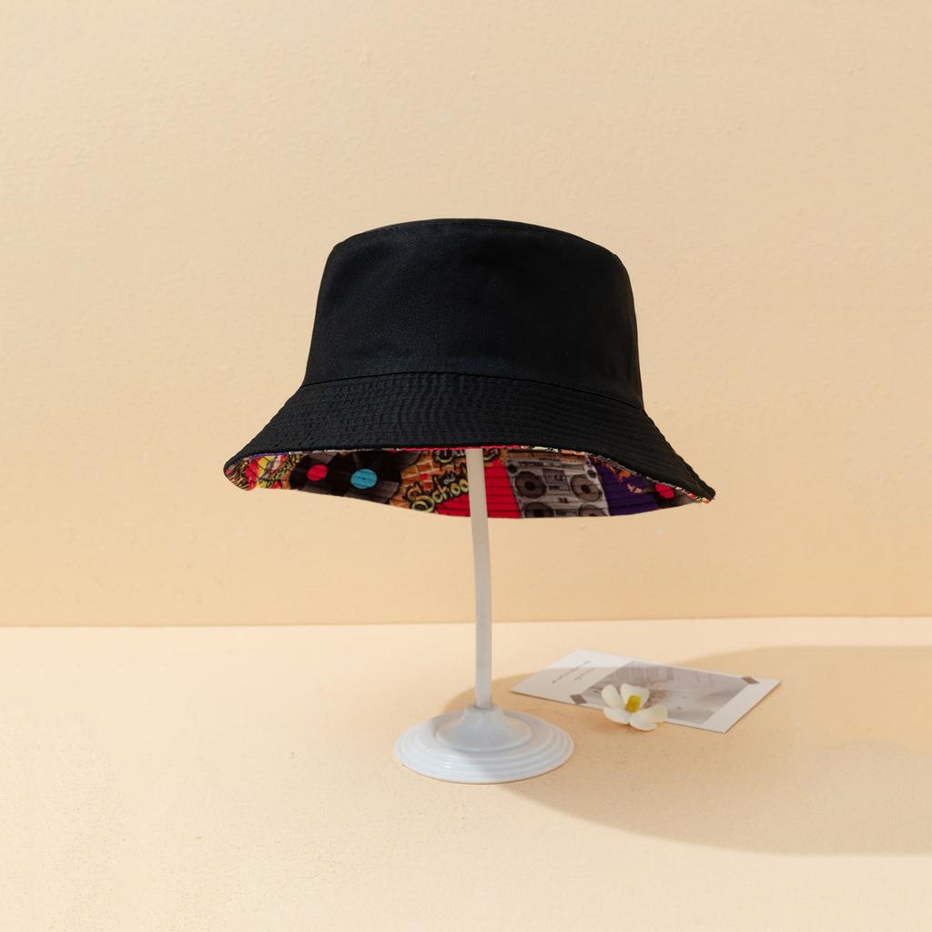 Classic retro nostalgia 90S double-sided fisherman hat fashion basin hat outdoor riding fishing visor
