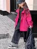 2025 Girls' Trendy Loose Windbreaker: Stylish Spring & Autumn Outdoor Jacket for Children