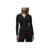 Jordan Solid Color V-Neck Soft Comfortable Knit Sweater Women tops Black White FV7192010